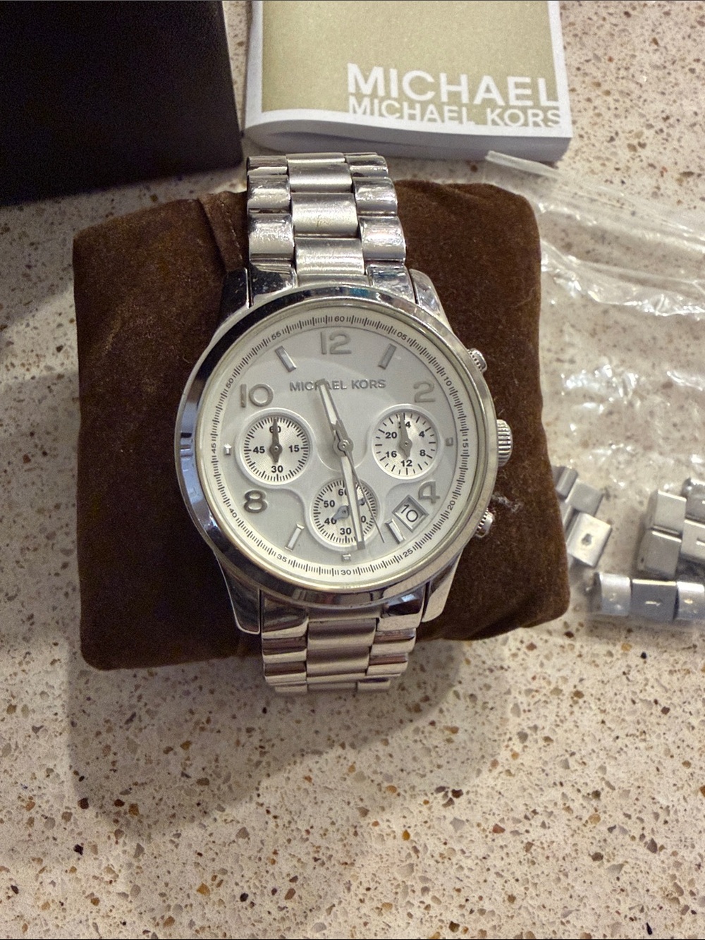 Michael Kors Silver-tone Stainless Steel Chronograph Watch